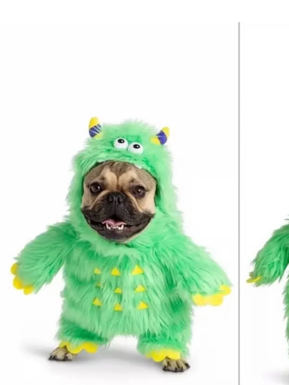 New‎ Green Monster Dog Costume with Horns thrills ands chills collection.